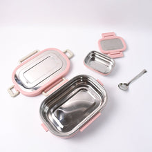 Qunic Stainless Steel Snack Lunch Box (With Small Box)